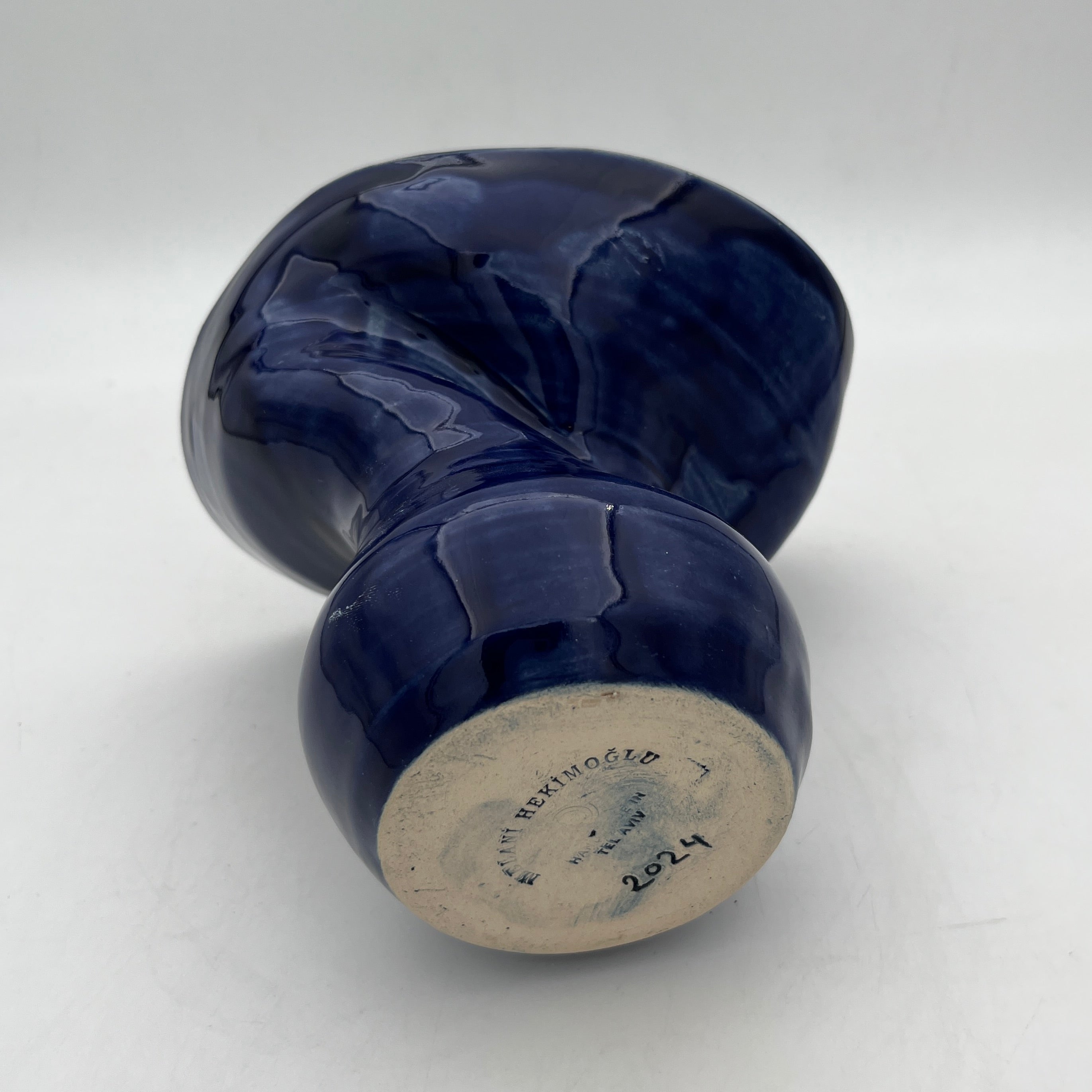 "Flow" Vase Medium Cobalt Blue