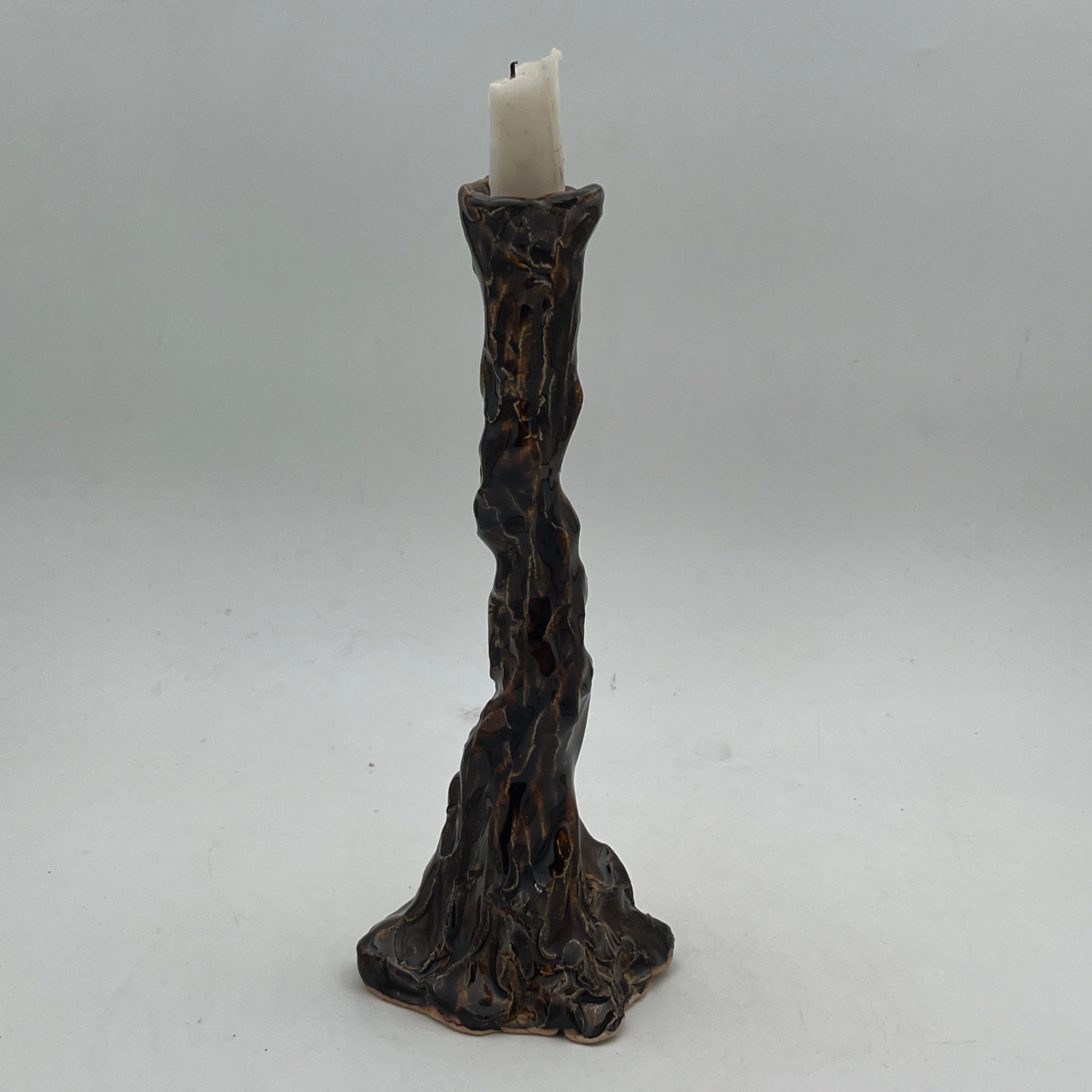 Melt Candle Holder Tall Brown